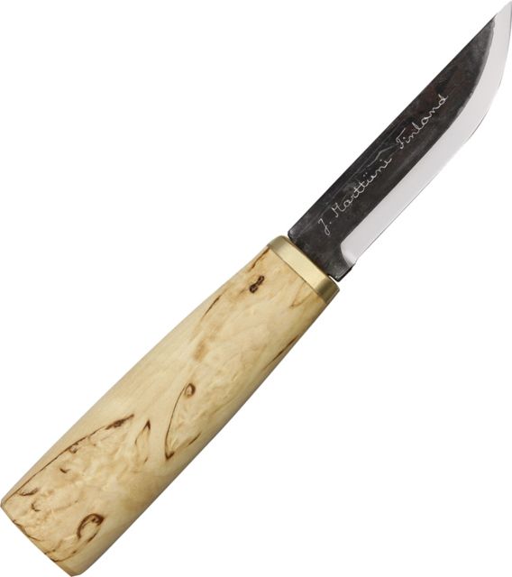 Marttiini Arctic Carving Fixed Blade Knife3.5inCarbon Steel BladeWaxed Curly Birch Handle MN - Marttiini