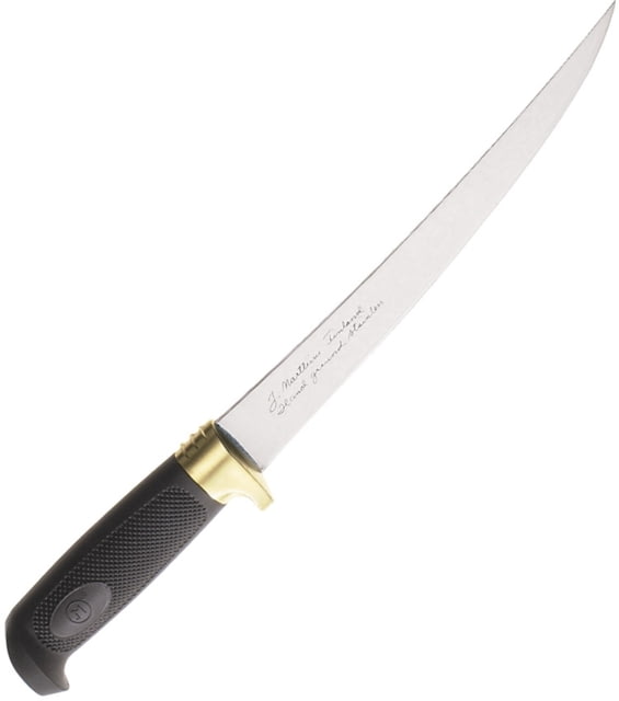 Marttiini Condor Golden Trout Fillet Fixed Blade Knife Condor Golden Fillet 14in Overall 9in Mirror SS Fillet Blade Black Textured Rubber Black - Marttiini