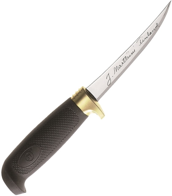 Marttiini Condor Golden Trout Fillet Fixed Blade Knife Condor Golden Fillet 7.88in Overall 4in Satin SS Fillet Blade Black Textured Rubber Black - Marttiini
