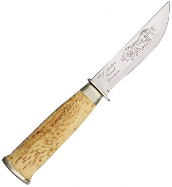 Marttiini Lapp 9in. nickel silver guard and pommel Knife MN - Marttiini