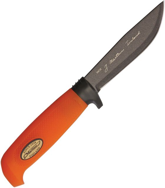 Marttiini Skinner Titanium Blade Orange Fixed Blade Knife 9in 4in Orange Rubber Handle - Marttiini
