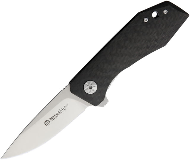 Maserin AM3 Linerlock Folding Knife 3" satin finish Bohler M390 stainless blade Black G10 and carbon fiber handle - Maserin