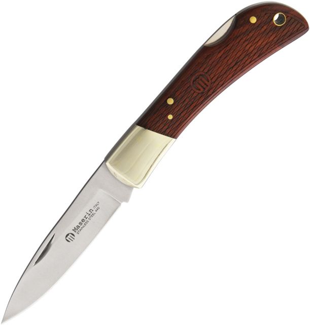 Maserin Lockback Folding Knife3inBrownWood Handle - Maserin