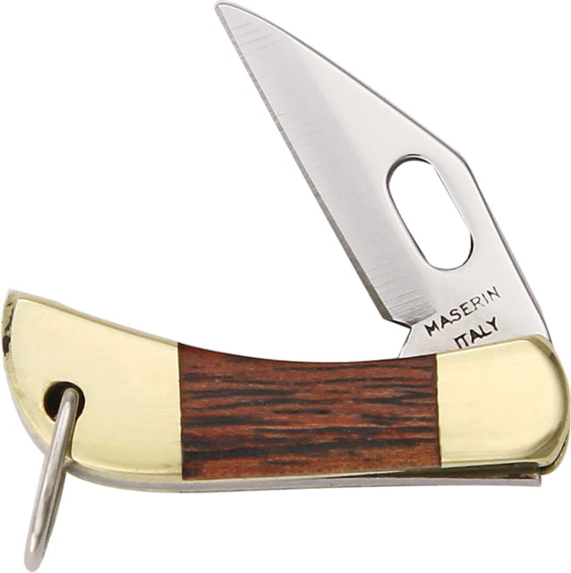 Maserin Miniature Knife Wood Folding Knife0.625inWharncliffeWood Handle - Maserin