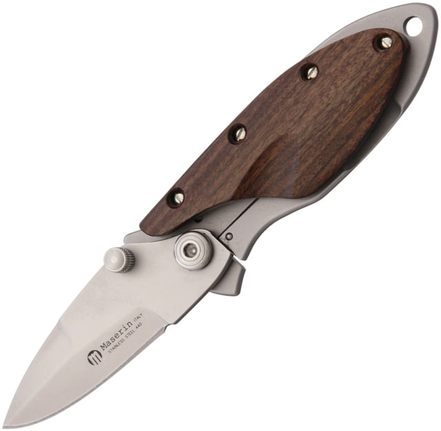 Maserin Onefold Framelock Folding Knife1.75in440 Stainless SteelBrownWood Handle - Maserin