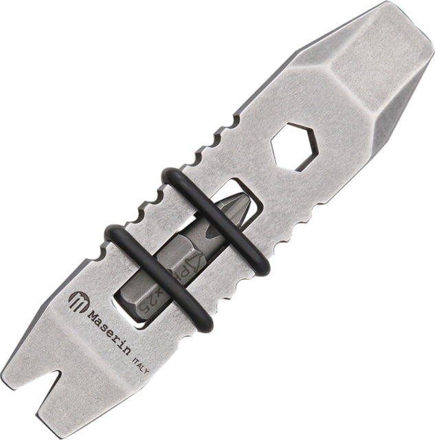 Maserin Saw Pocket Tool 3 1/4in Overall High Carbon Steel Construction Phillips Head Screwdriver Bit Hex Wrench Nail Puller Pry Bar With Grip Ridges - Maserin