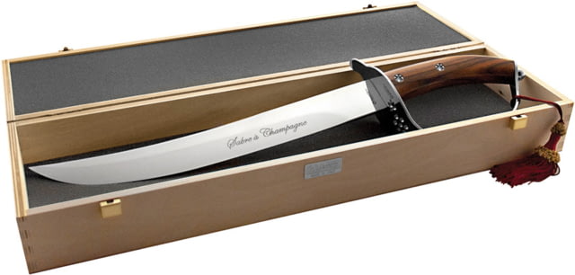 Maserin Sommelier Saber 13.5" mirror finish unsharpened 420 stainless blad Santos wood handle - Maserin