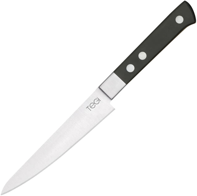 Maserin Steak Knife 5" satin finish 1.4116 stainless blade Black paperstone handle - Maserin