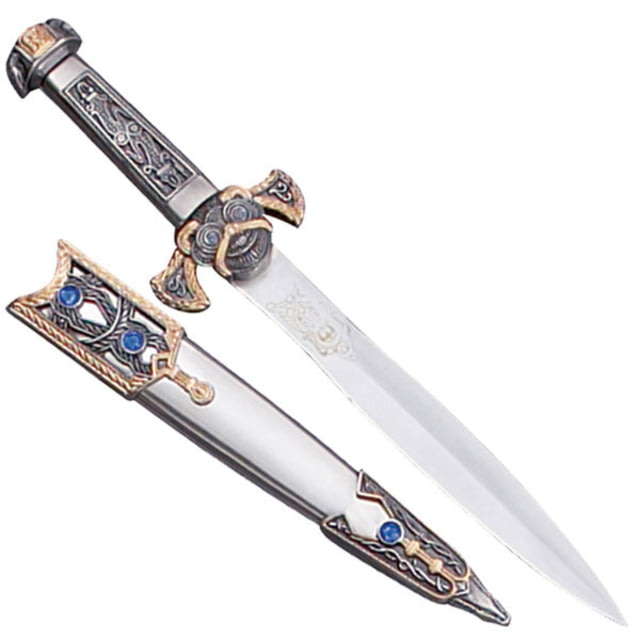Master Cutlery Fixed Blade 14in Stainless Steel Blade Cast Metal Furnishings On Handle - Master Cutlery