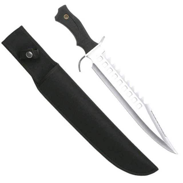 Master Cutlery Fixed Blade 16.5in Stainless Steel Blade Rubberized Grip On Handle - Master Cutlery