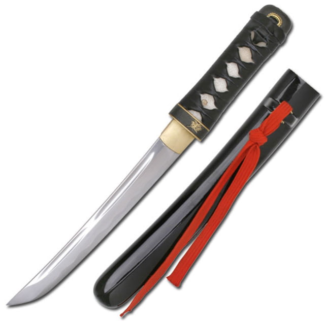 Master Cutlery Fixed Blade 16.75in Carbon Steel Blade Black Leather Wrapped Real Ray Skin Handle - Master Cutlery