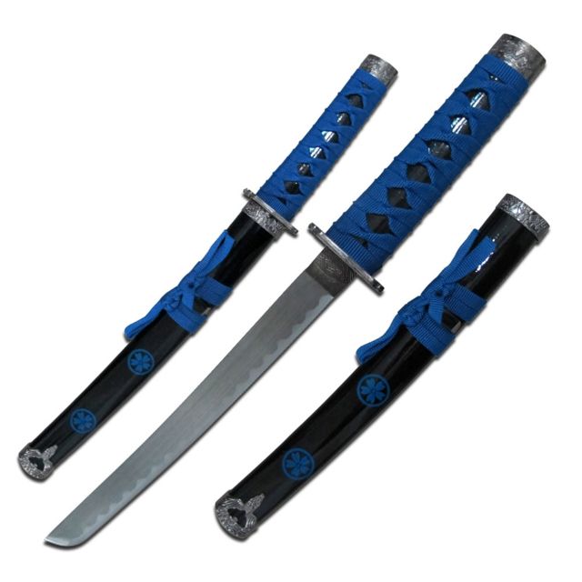 Master Cutlery Fixed Blade 21in Carbon Steel Blade Blue Cord Wrap Handle - Master Cutlery