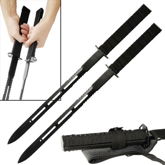 Master Cutlery Fixed Blade 25in Stainless Steel Blade Twin Swords Combine With Magnet To Form One Round Handle - Master Cutlery