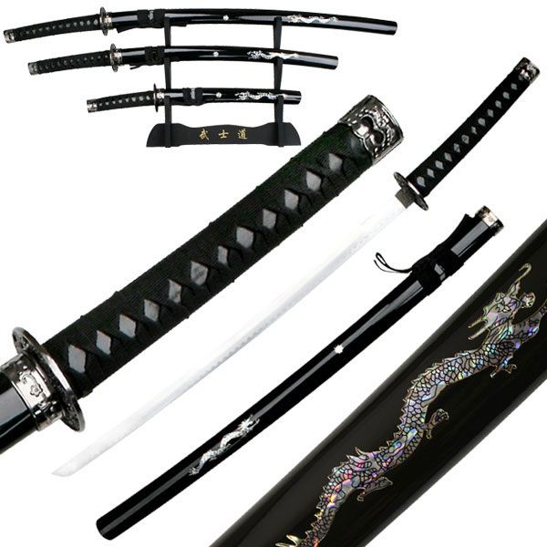 Master Cutlery Fixed Blade 40.5in Stainless Steel Blade Black Cord Wrapped Handle - Master Cutlery