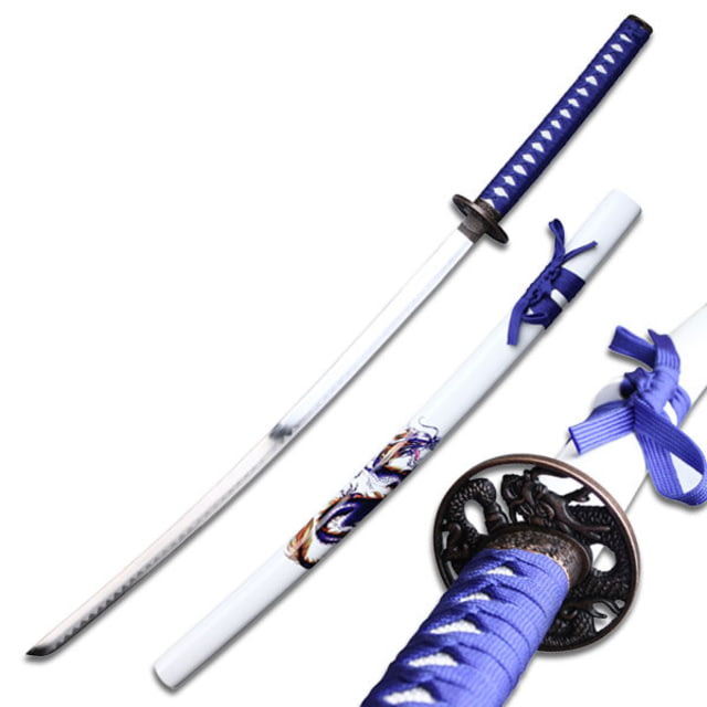 Master Cutlery Fixed Blade 40.5in Stainless Steel Blade Blue Cord Wrapped Handle - Master Cutlery