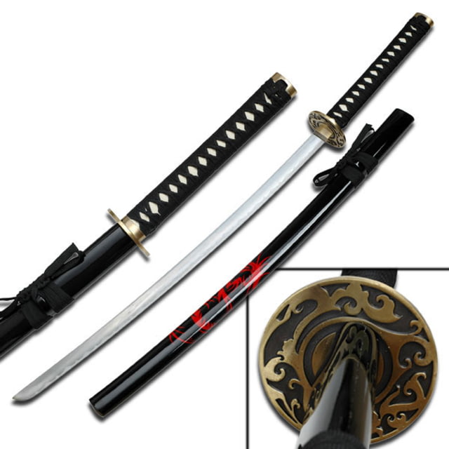 Master Cutlery Fixed Blade 40in Carbon Steel Blade Black Cord Wrapped Handle - Master Cutlery