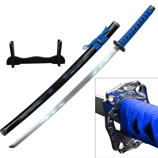 Master Cutlery Fixed Blade 40in Carbon Steel Blade Blue Cord Wrapped Handle - Master Cutlery