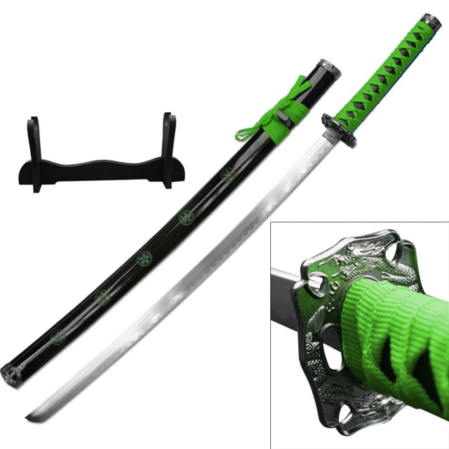 Master Cutlery Fixed Blade 40in Carbon Steel Blade Green Cord Wrapped Handle - Master Cutlery
