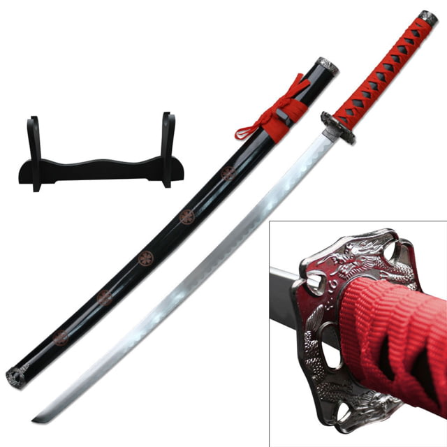 Master Cutlery Fixed Blade 40in Carbon Steel Blade Red Cord Wrapped Handle - Master Cutlery