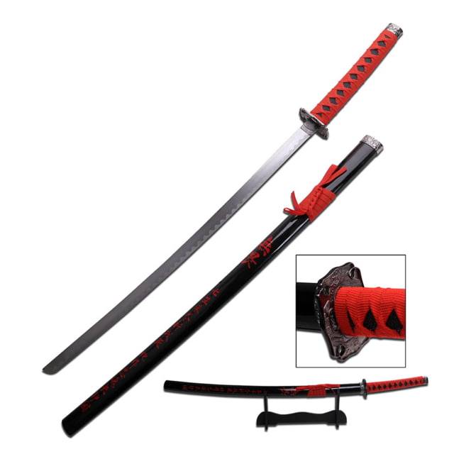 Master Cutlery Fixed Blade 40in Carbon Steel Blade Red Cord Wrapped Handle - Master Cutlery