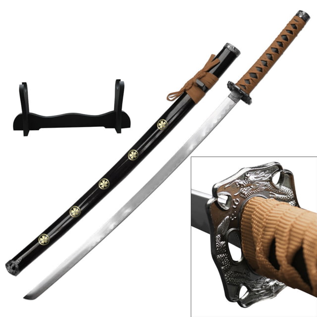 Master Cutlery Fixed Blade 40in Carbon Steel Blade Tan Cord Wrapped Handle - Master Cutlery