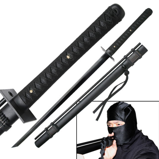 Master Cutlery Fixed Blade 41in Carbon Steel Blade Black Cord Wrapped Handle - Master Cutlery