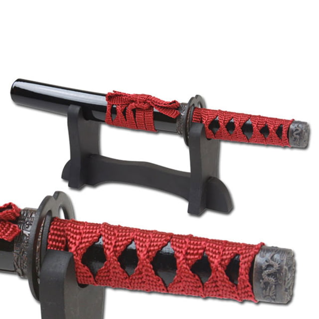 Master Cutlery Fixed Blade 9.5in Stainless Steel Blade Red Cord Wrapped Handle - Master Cutlery