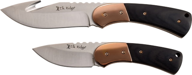 Elk Ridge Pursuit Fixed Blade Knife 3.75 in Stainless Steel Gut Hook/Drop Point - Elk Ridge