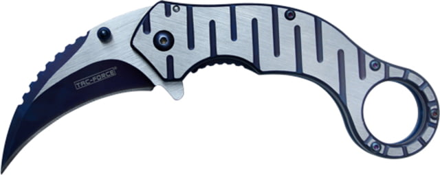 Master Cutlery Tac-force Folding Knife w/ Black/Grey Handle 2.5 in Stainless Steel Hawkbill - Tac Force