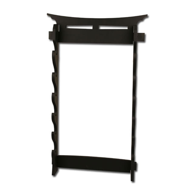 Master Cutlery Sword Stand 6 Tier Wall Mount Sword Stand Black - Master Cutlery