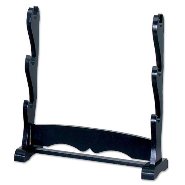 Master Cutlery Sword Stand Black Wooden 3-Tiers Top Sword Stand Black - Master Cutlery