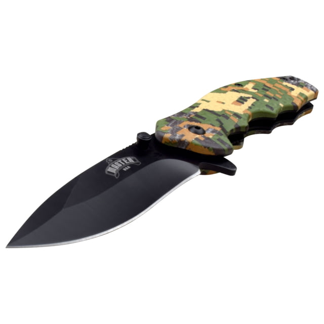 Master USA Drop Point Spring Assisted Knife 3.25 in 3Cr13 Stainless Steel Stainless Steel Digital Camo - Master Usa