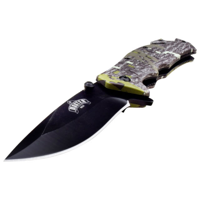 Master USA Drop Point Spring Assisted Knife 3.5 in 3Cr13 Stainless Steel Stainless Steel Digital Camo/Grey - Master Usa