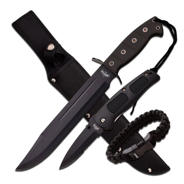 Master USA Fixed Blade 15in Stainless Steel Blade Black Rubberized Nylon Fiber Handle - Master Usa