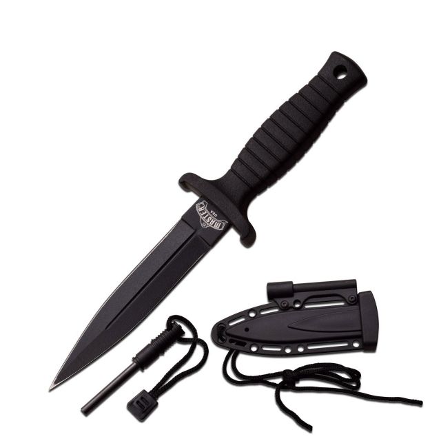 Master USA Fixed Blade 6.75in Stainless Steel Blade Black Abs Handle - Master Usa
