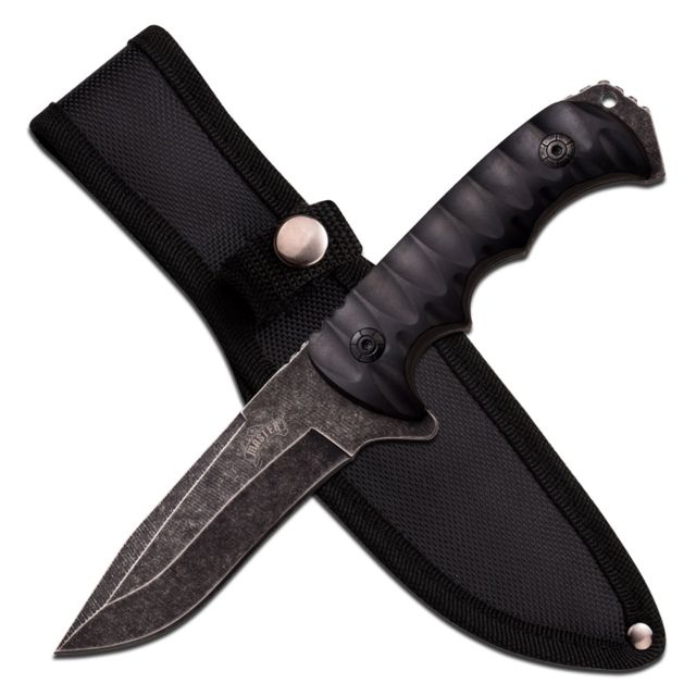 Master USA Fixed Blade 8.75in Stainless Steel Blade Black Nylon Fiber Handle - Master Usa