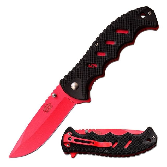 Master USA Folding Blade 3.5in Stainless Steel Blade Black Abs Handle - Master Usa