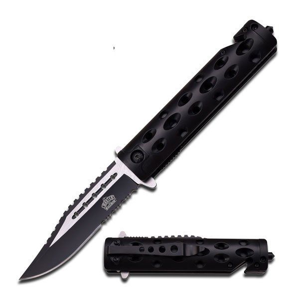 Master USA Folding Blade 3.8in Stainless Steel Blade Black Nylon Fiber Handle - Master Usa