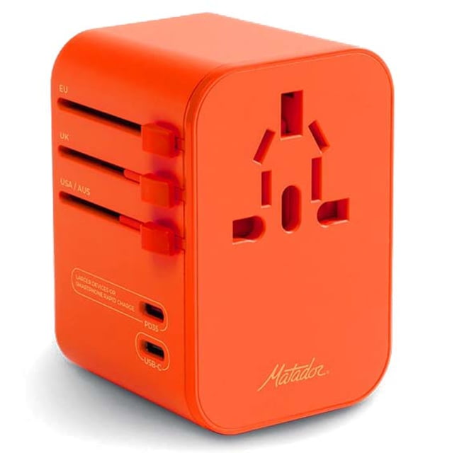Matador Global Travel Adapter Orange 3x2x2