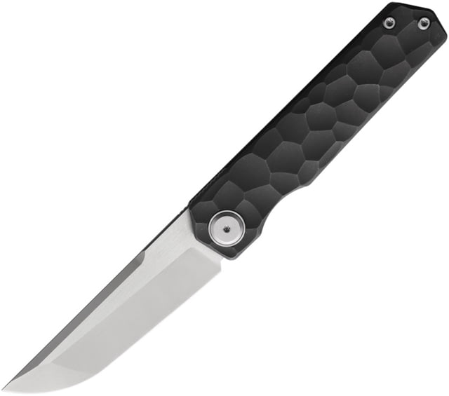 Maxace Raccoon Dog Black Folding Knife 4.63in Closed 3.5in CPM S90V SS Bead Blast/Satin Blade Dark Stonewash Titanium Handle Nylon Case - Maxace