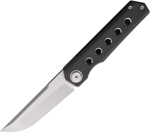 Maxace Raccoon Dog SW Folding Knife 4.63in Closed 3.5in CPM S90V Stainless Steel Blade Gray Stonewash Titanium Handle Nylon Case - Maxace