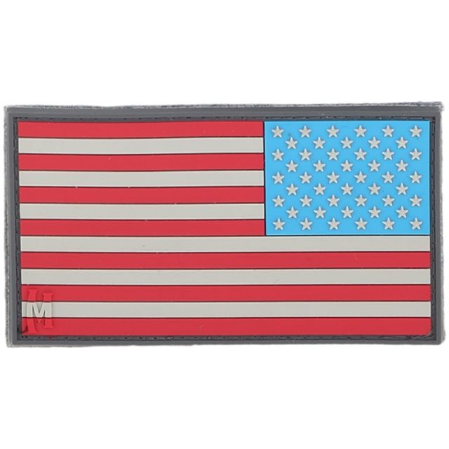 Maxpedition Reverse USA Flag Patch Large, Full Color, 3.25in x 1.75in US2RC by USA Maxpedition Patches & Flags