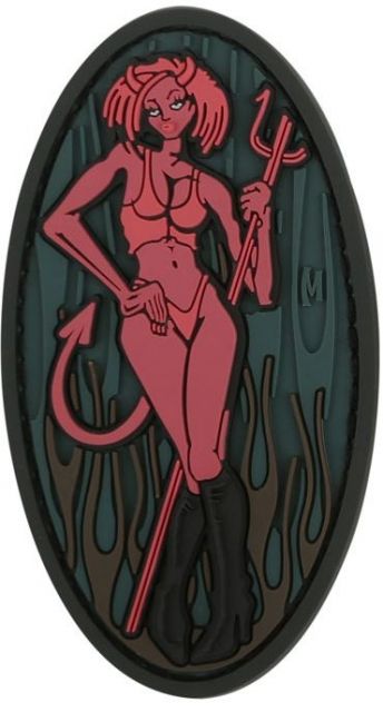 Maxpedition Devil Girl Morale Patch1.7x3inStealth - Maxpedition