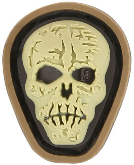 Maxpedition Hi Relief Skull Micro Patch,0.7x0.88in,Arid MCHSA by USA Maxpedition Patches & Flags