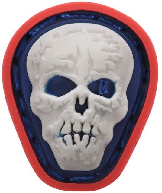 Maxpedition Hi Relief Skull Micro Patch0.7x0.88inFull Color - Maxpedition