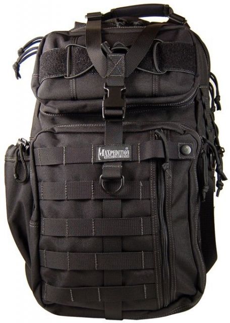Maxpedition Kodiak Gearslinger Backpack w/ PALS Shoulder Strap - Black - Maxpedition