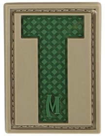 Maxpedition Letter Patch T, Arid LETTA by USA Maxpedition Patches & Flags