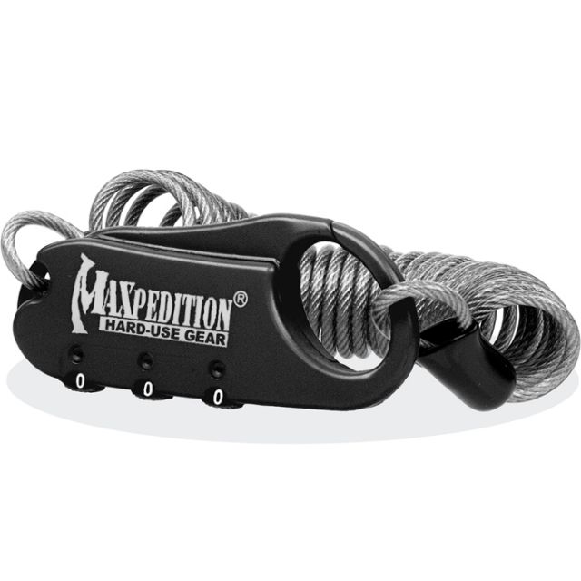 Maxpedition Steel Cable Lock Black