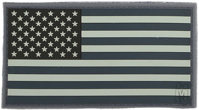Maxpedition USA 2 in. x 1 in. Small Flag Patch Stealth - Maxpedition