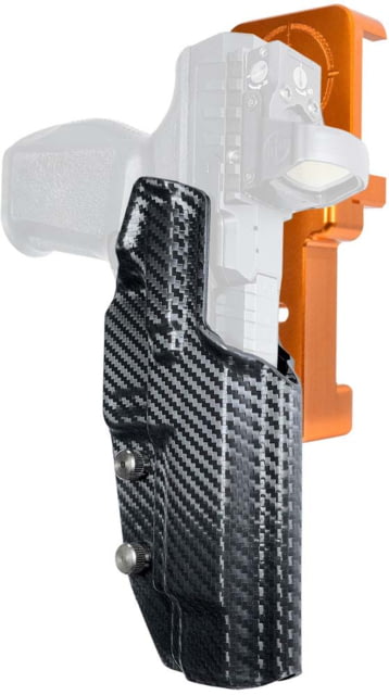 Maxtor Tactical Alloy Competition Kydex OWB Belt Hoslter w/ Streamlight TLR-8 Sig Sauer P320 Full Size Right Carbon Fiber/Orange - Maxtor Tactical